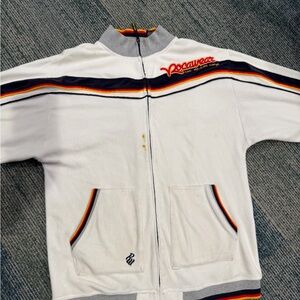 Rocawear (Jay z brand) White Jacket with Red and Orange Stripes